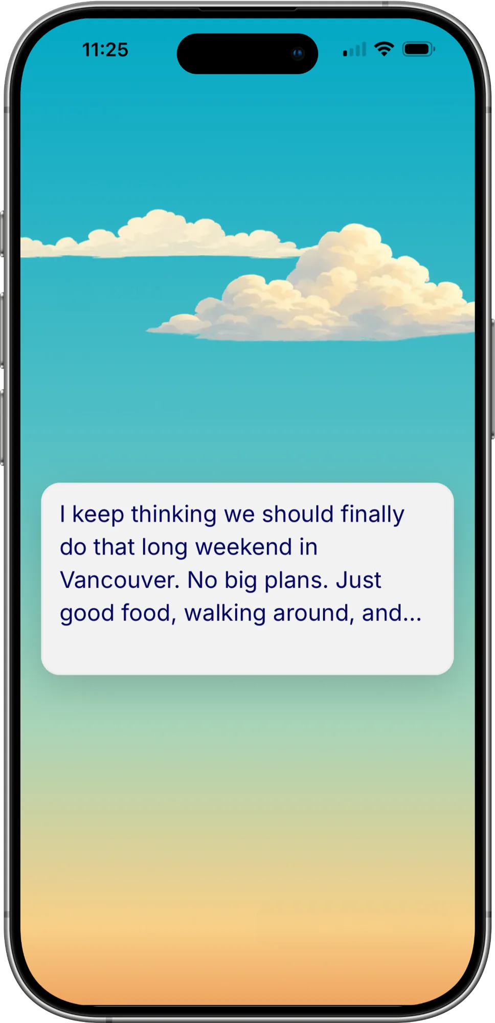 A SloCo message ready to be sent